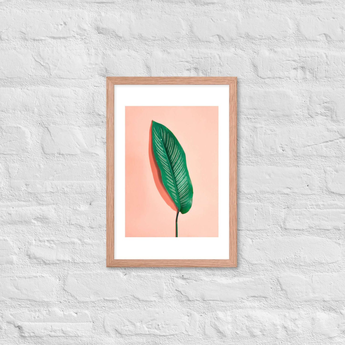 Minimalist Tropical Leaf Framed Poster | Modern Botanical Wall Art - StylishKnots