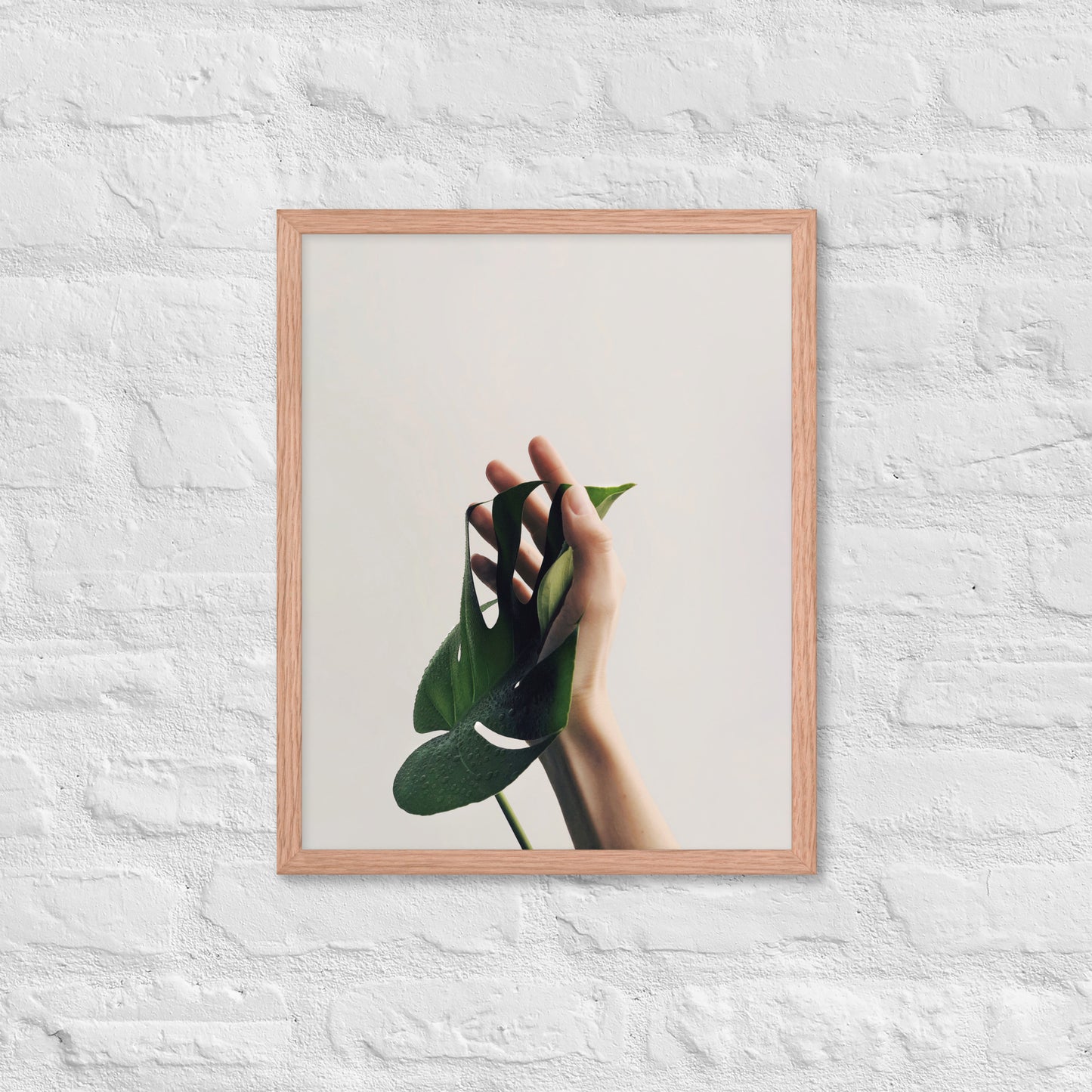 Nature’s Touch – Minimalist Botanical Framed Poster for Modern Interiors - StylishKnots