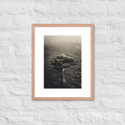 Mystical Nature Framed Poster | Serene Foggy Leaf Wall Art - StylishKnots