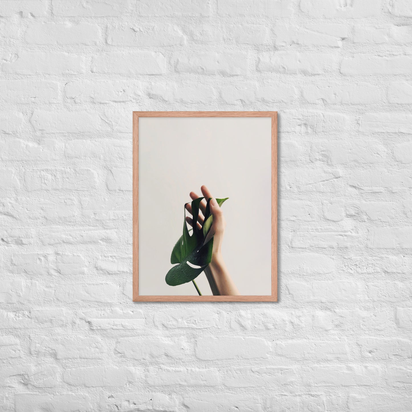 Nature’s Touch – Minimalist Botanical Framed Poster for Modern Interiors - StylishKnots
