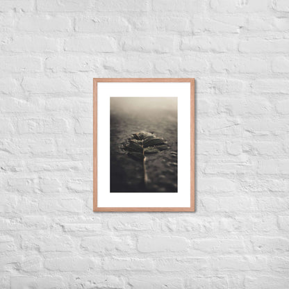 Mystical Nature Framed Poster | Serene Foggy Leaf Wall Art - StylishKnots