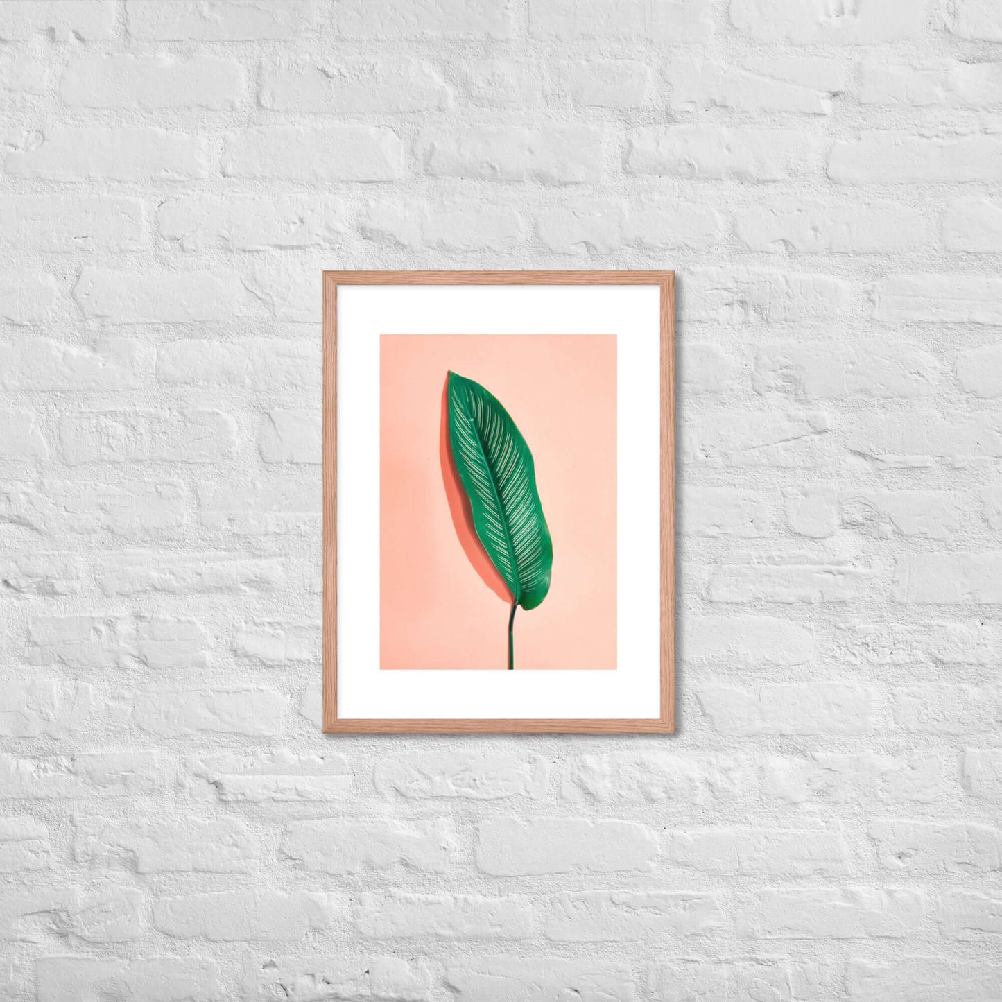 Minimalist Tropical Leaf Framed Poster | Modern Botanical Wall Art - StylishKnots