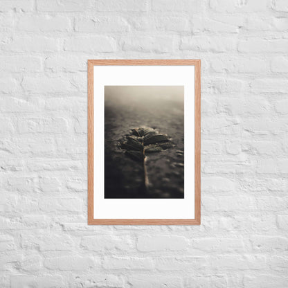 Mystical Nature Framed Poster | Serene Foggy Leaf Wall Art - StylishKnots