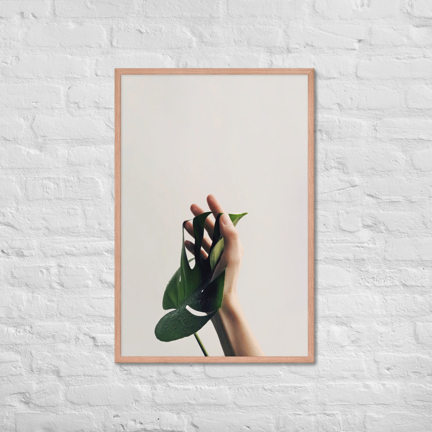 Nature’s Touch – Minimalist Botanical Framed Poster for Modern Interiors - StylishKnots