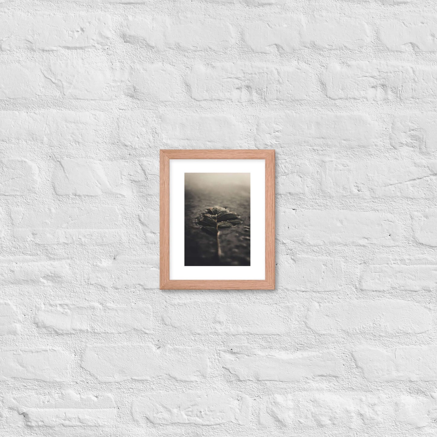 Mystical Nature Framed Poster | Serene Foggy Leaf Wall Art - StylishKnots
