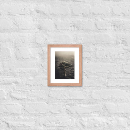 Mystical Nature Framed Poster | Serene Foggy Leaf Wall Art - StylishKnots