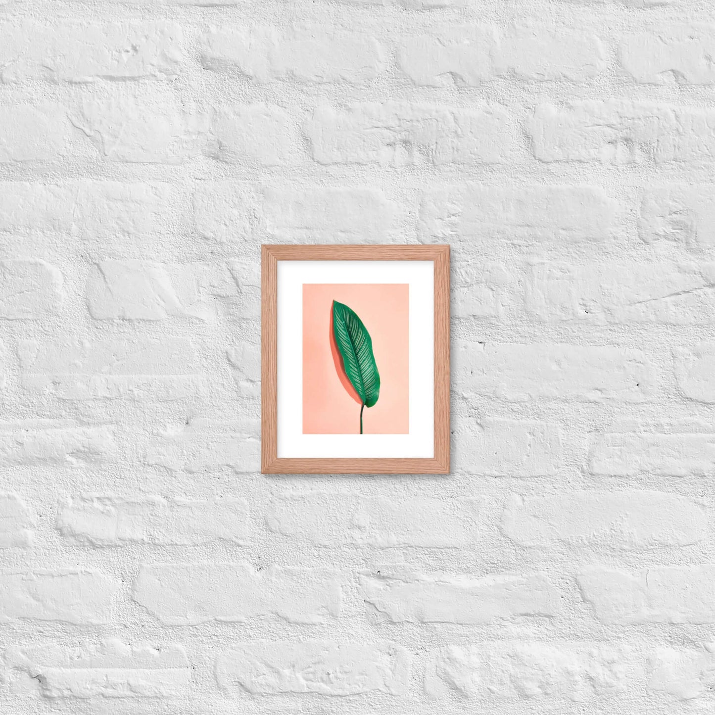 Minimalist Tropical Leaf Framed Poster | Modern Botanical Wall Art - StylishKnots