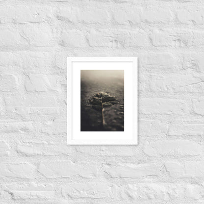 Mystical Nature Framed Poster | Serene Foggy Leaf Wall Art - StylishKnots