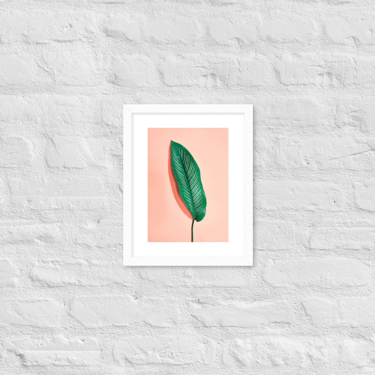 Minimalist Tropical Leaf Framed Poster | Modern Botanical Wall Art - StylishKnots