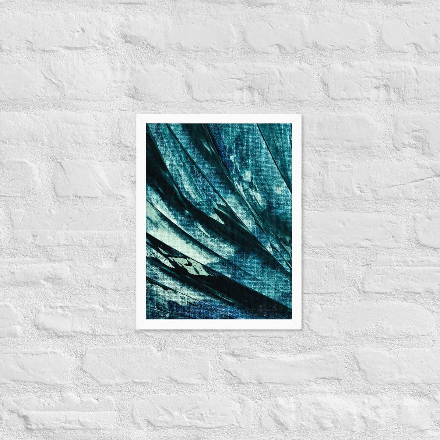 Azure Flow – Abstract Brushstroke Art Poster for Modern & Minimalist Decor - StylishKnots
