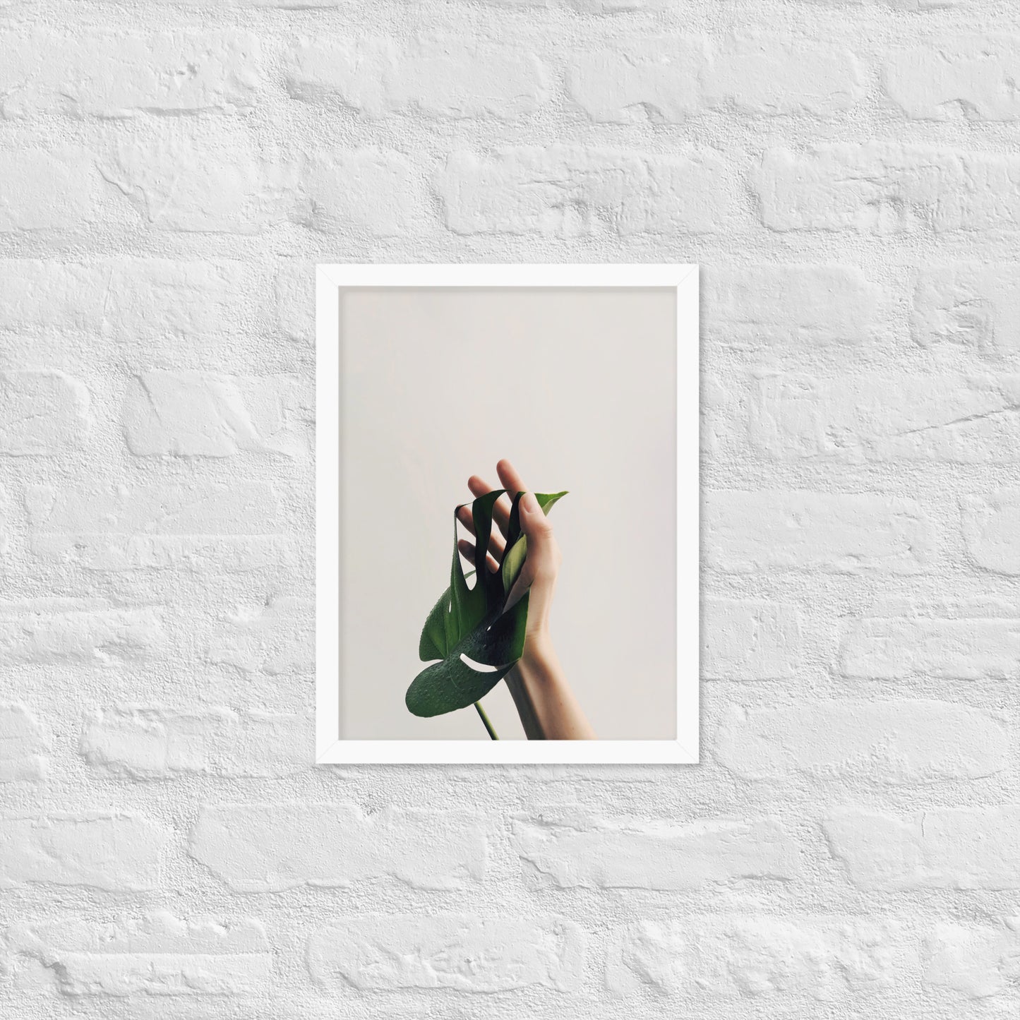 Nature’s Touch – Minimalist Botanical Framed Poster for Modern Interiors - StylishKnots