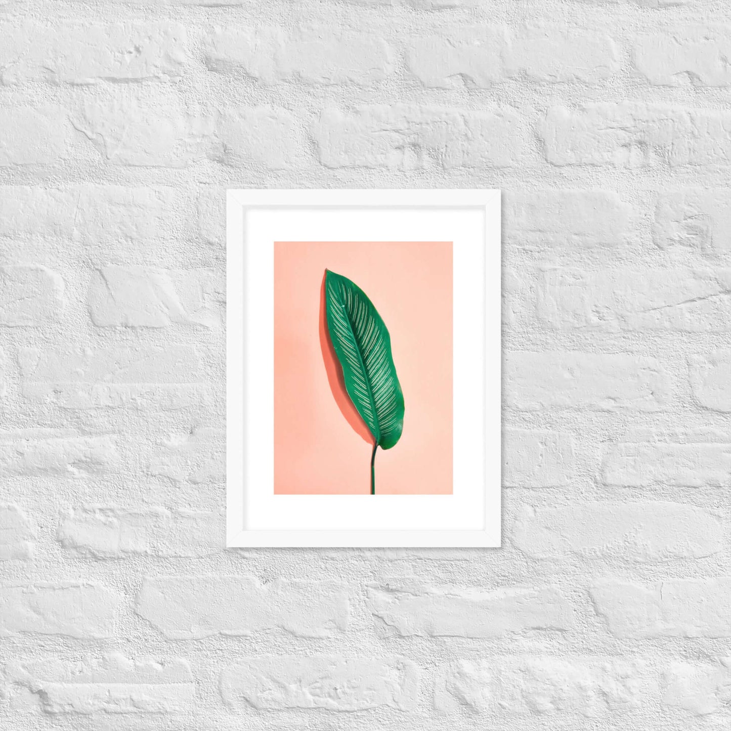 Minimalist Tropical Leaf Framed Poster | Modern Botanical Wall Art - StylishKnots