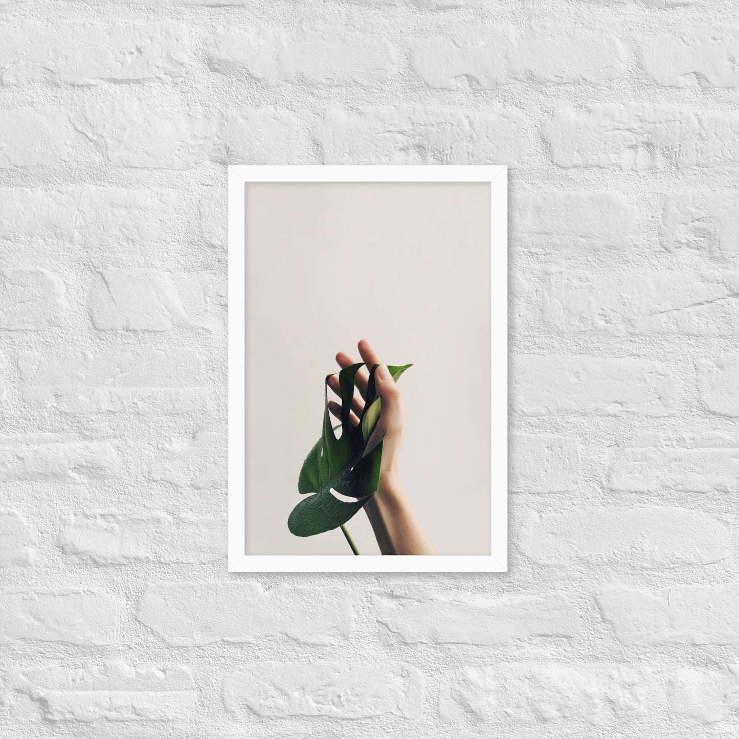 Nature’s Touch – Minimalist Botanical Framed Poster for Modern Interiors - StylishKnots