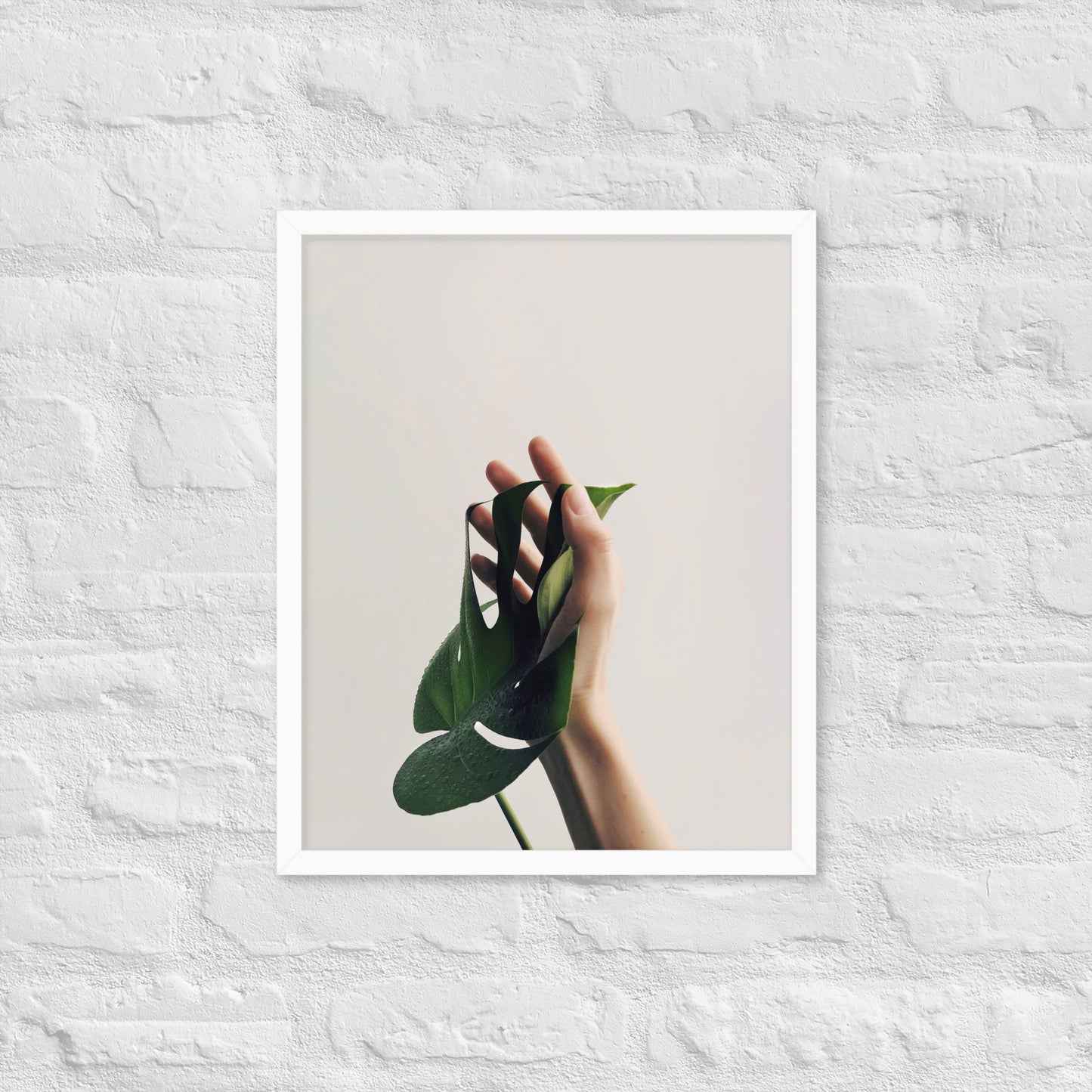 Nature’s Touch – Minimalist Botanical Framed Poster for Modern Interiors - StylishKnots