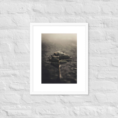 Mystical Nature Framed Poster | Serene Foggy Leaf Wall Art - StylishKnots