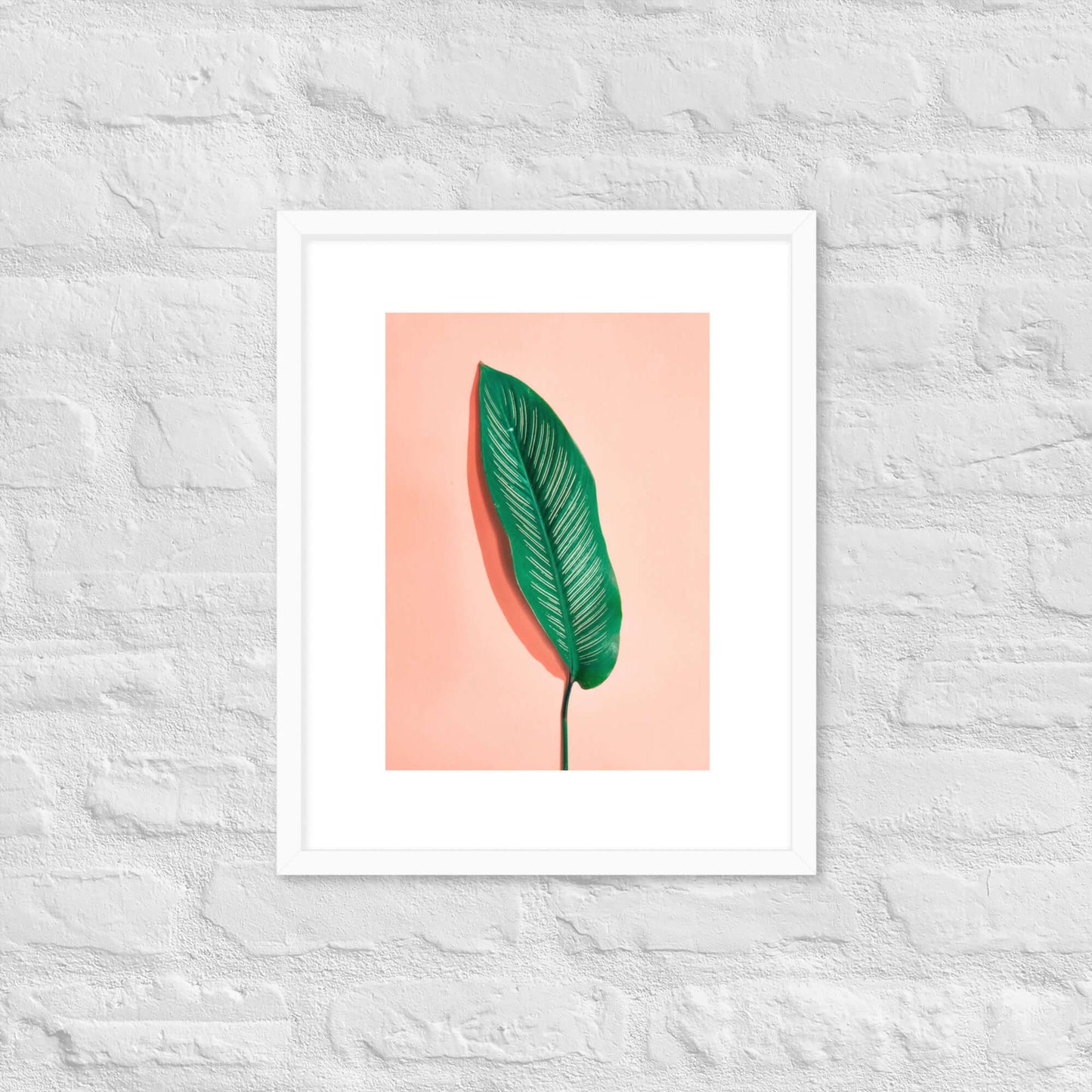 Minimalist Tropical Leaf Framed Poster | Modern Botanical Wall Art - StylishKnots