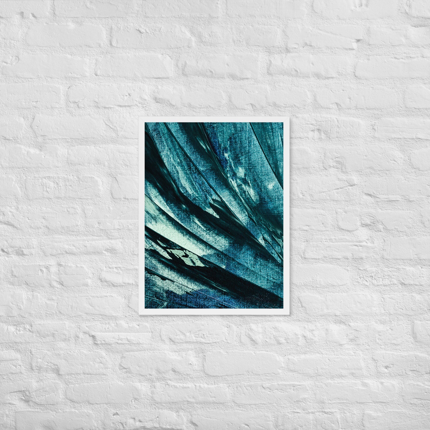 Azure Flow – Abstract Brushstroke Art Poster for Modern & Minimalist Decor - StylishKnots