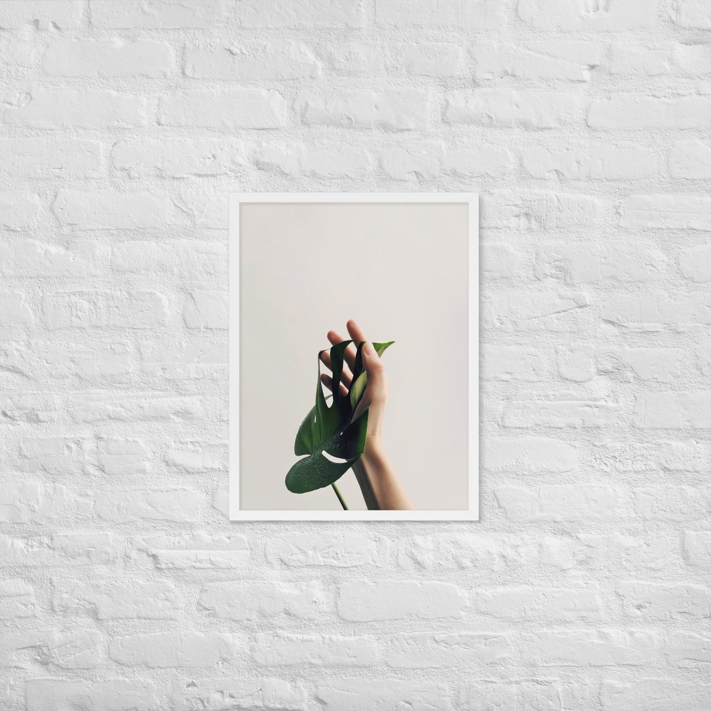 Nature’s Touch – Minimalist Botanical Framed Poster for Modern Interiors - StylishKnots