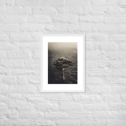 Mystical Nature Framed Poster | Serene Foggy Leaf Wall Art - StylishKnots