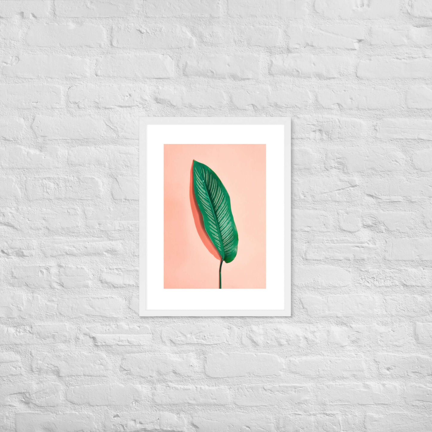 Minimalist Tropical Leaf Framed Poster | Modern Botanical Wall Art - StylishKnots
