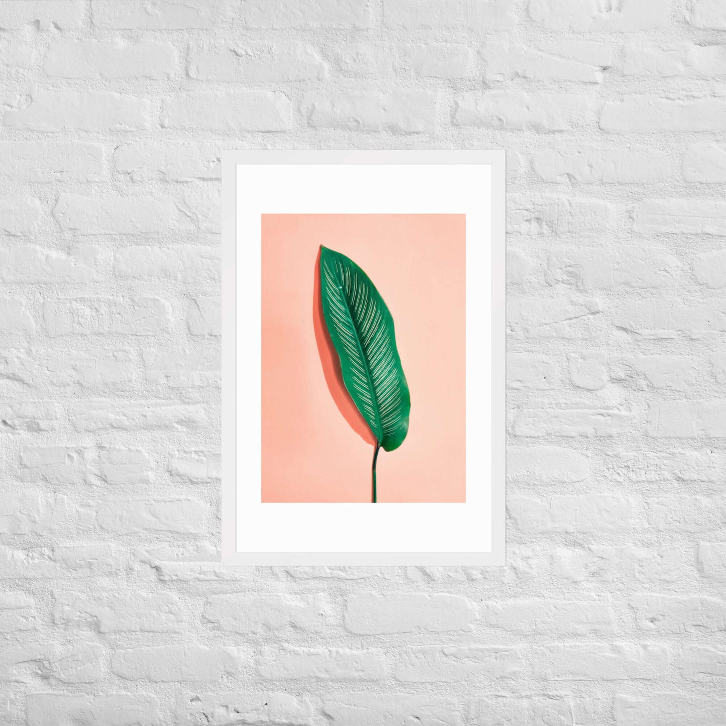 Minimalist Tropical Leaf Framed Poster | Modern Botanical Wall Art - StylishKnots