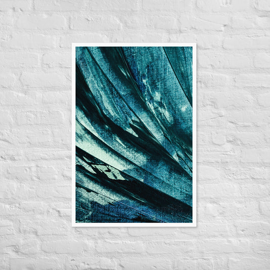 Azure Flow – Abstract Brushstroke Art Poster for Modern & Minimalist Decor - StylishKnots