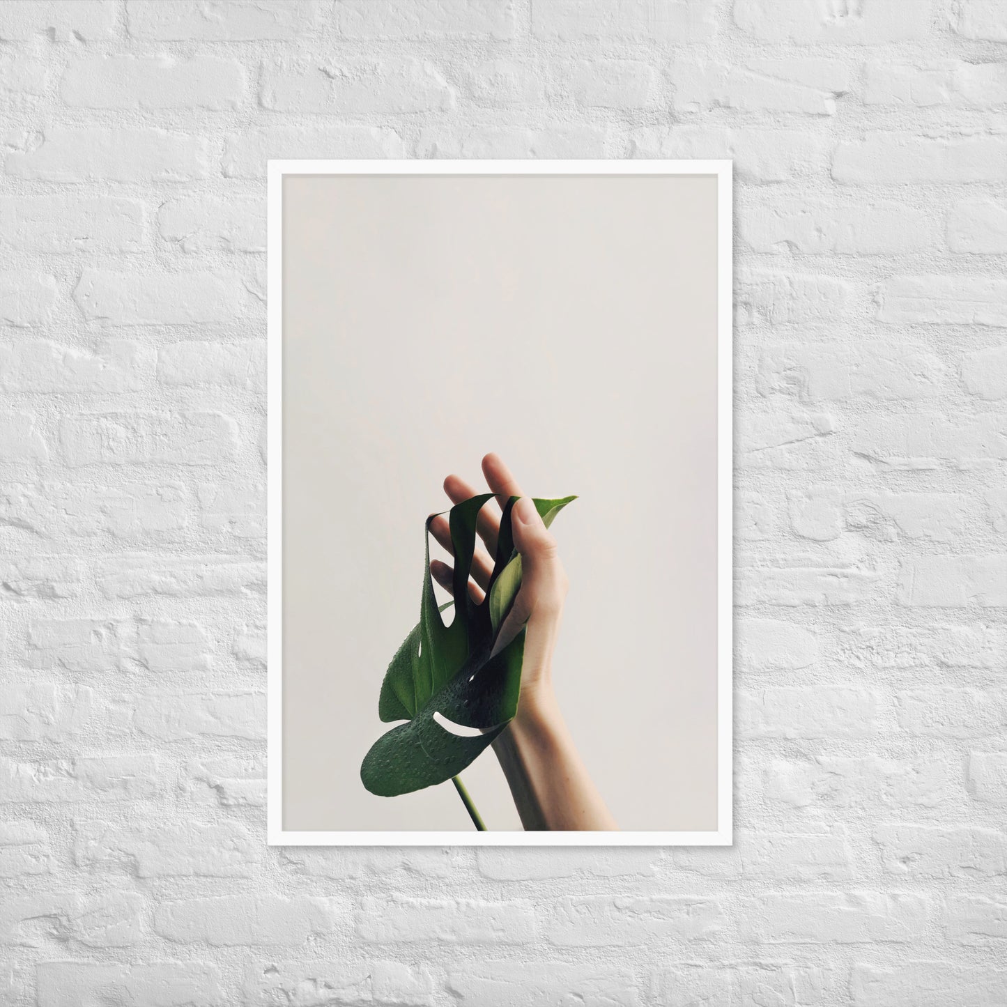 Nature’s Touch – Minimalist Botanical Framed Poster for Modern Interiors - StylishKnots