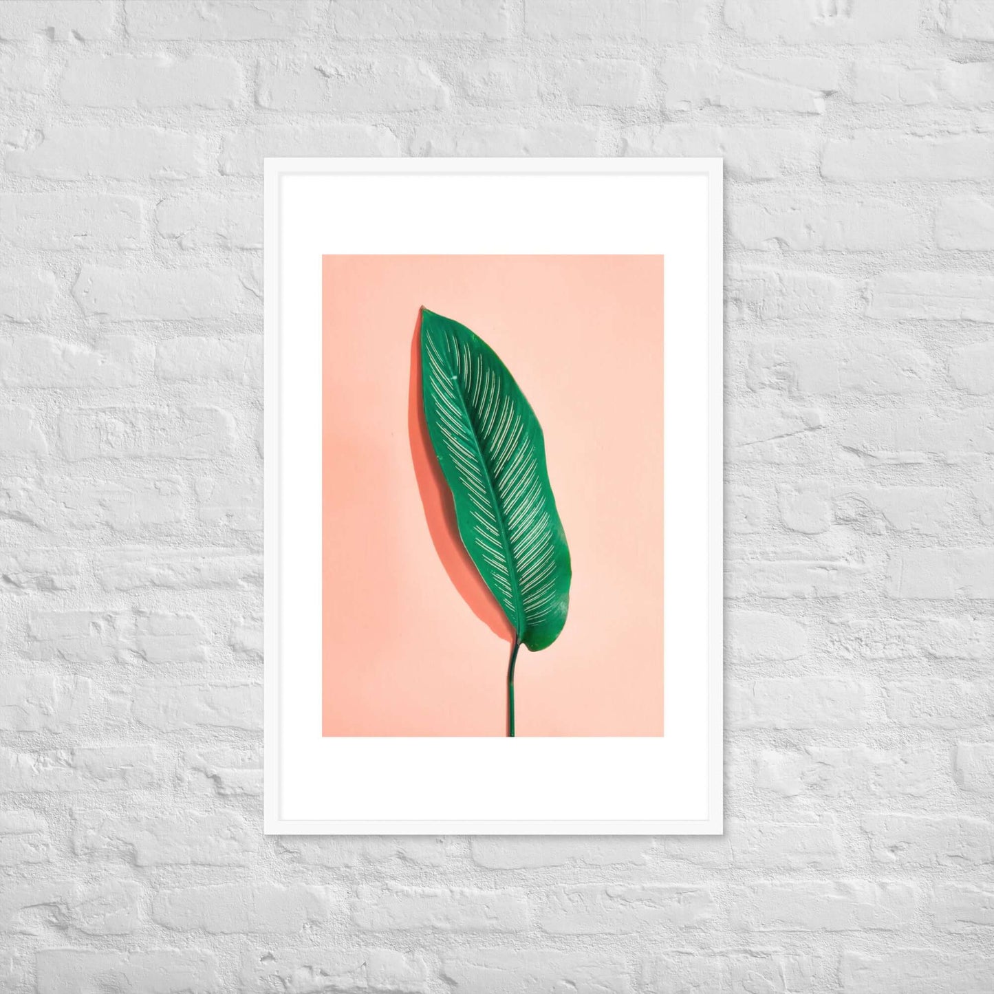 Minimalist Tropical Leaf Framed Poster | Modern Botanical Wall Art - StylishKnots