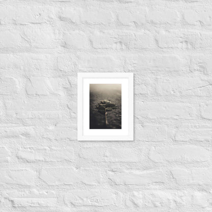 Mystical Nature Framed Poster | Serene Foggy Leaf Wall Art - StylishKnots