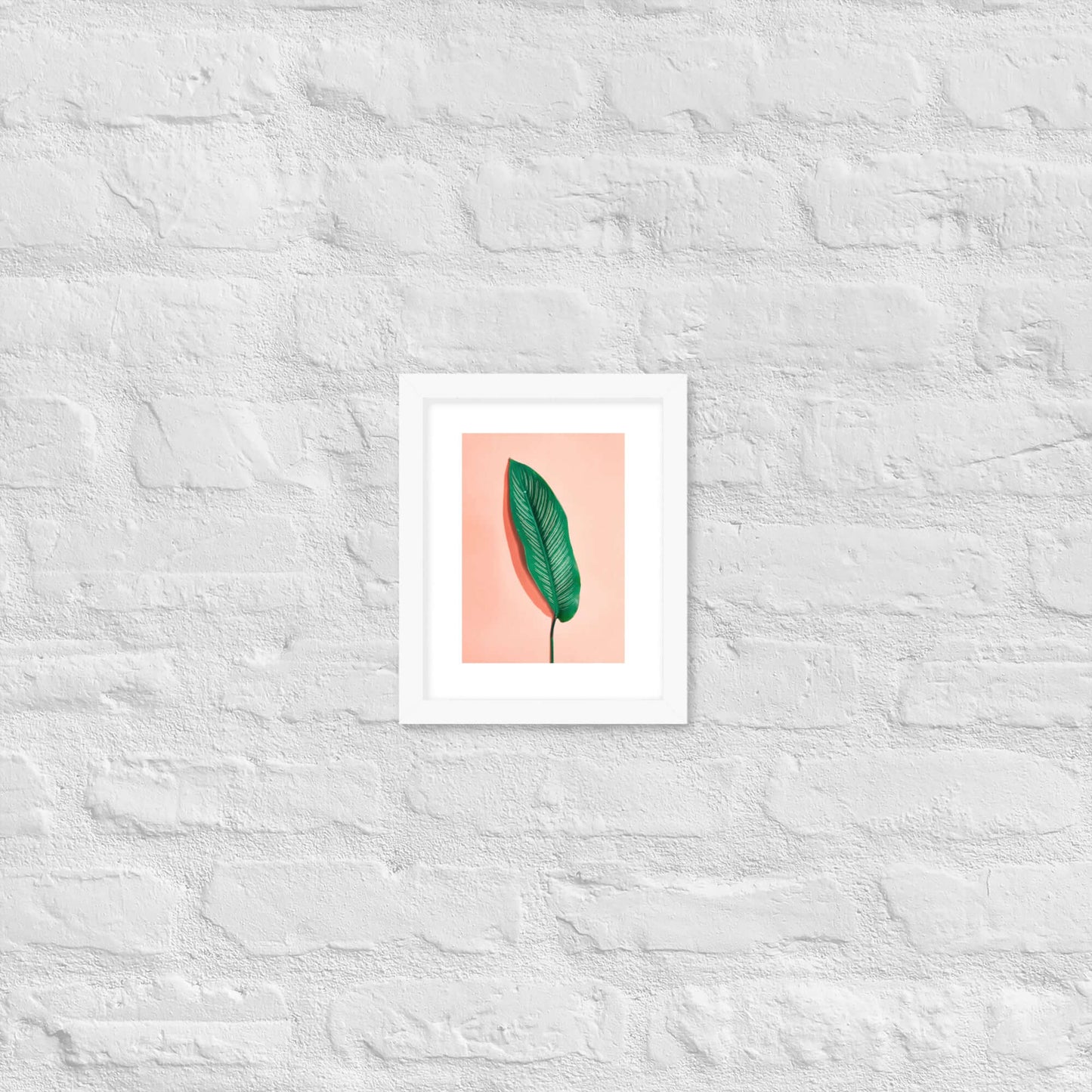Minimalist Tropical Leaf Framed Poster | Modern Botanical Wall Art - StylishKnots
