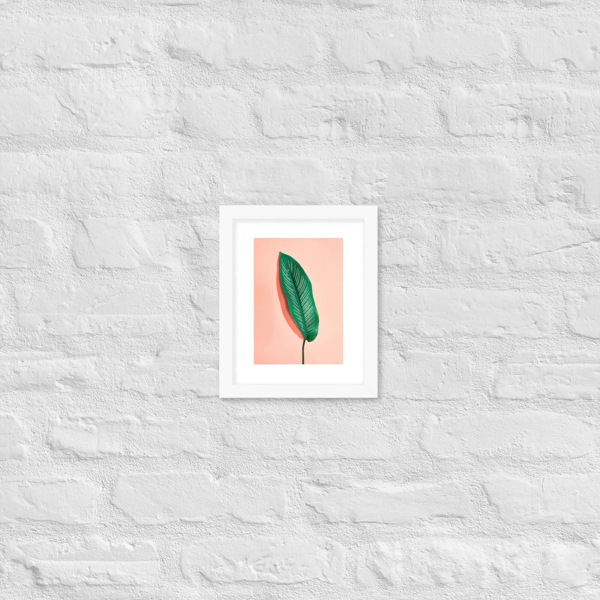 Minimalist Tropical Leaf Framed Poster | Modern Botanical Wall Art - StylishKnots