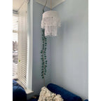 Frosty Fringe Macrame Pendant Shade - Lampshade
