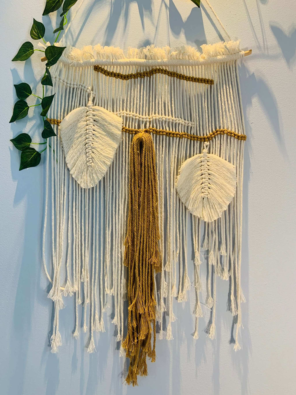 Golden Highlights Macrame Wall Hanging