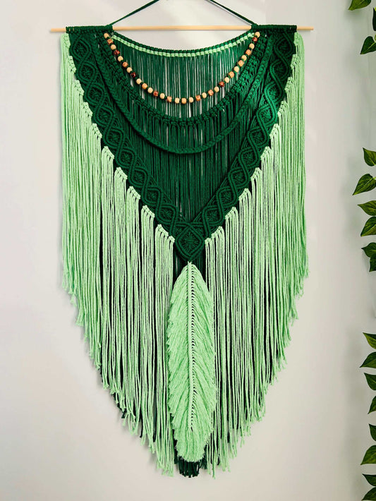 Green Dream Beaded Wall Décor - Macrame Hanging
