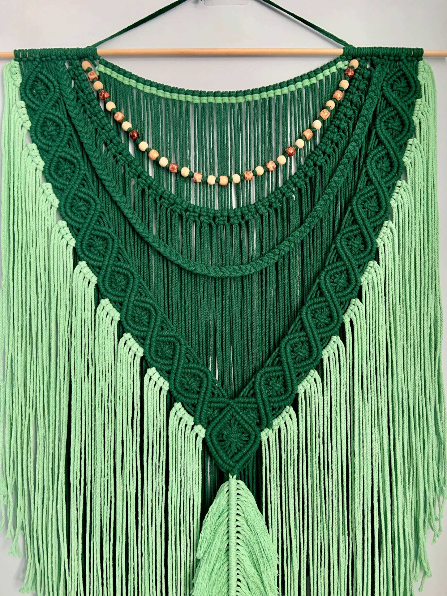 Green Dream Beaded Wall Décor - Macrame Hanging