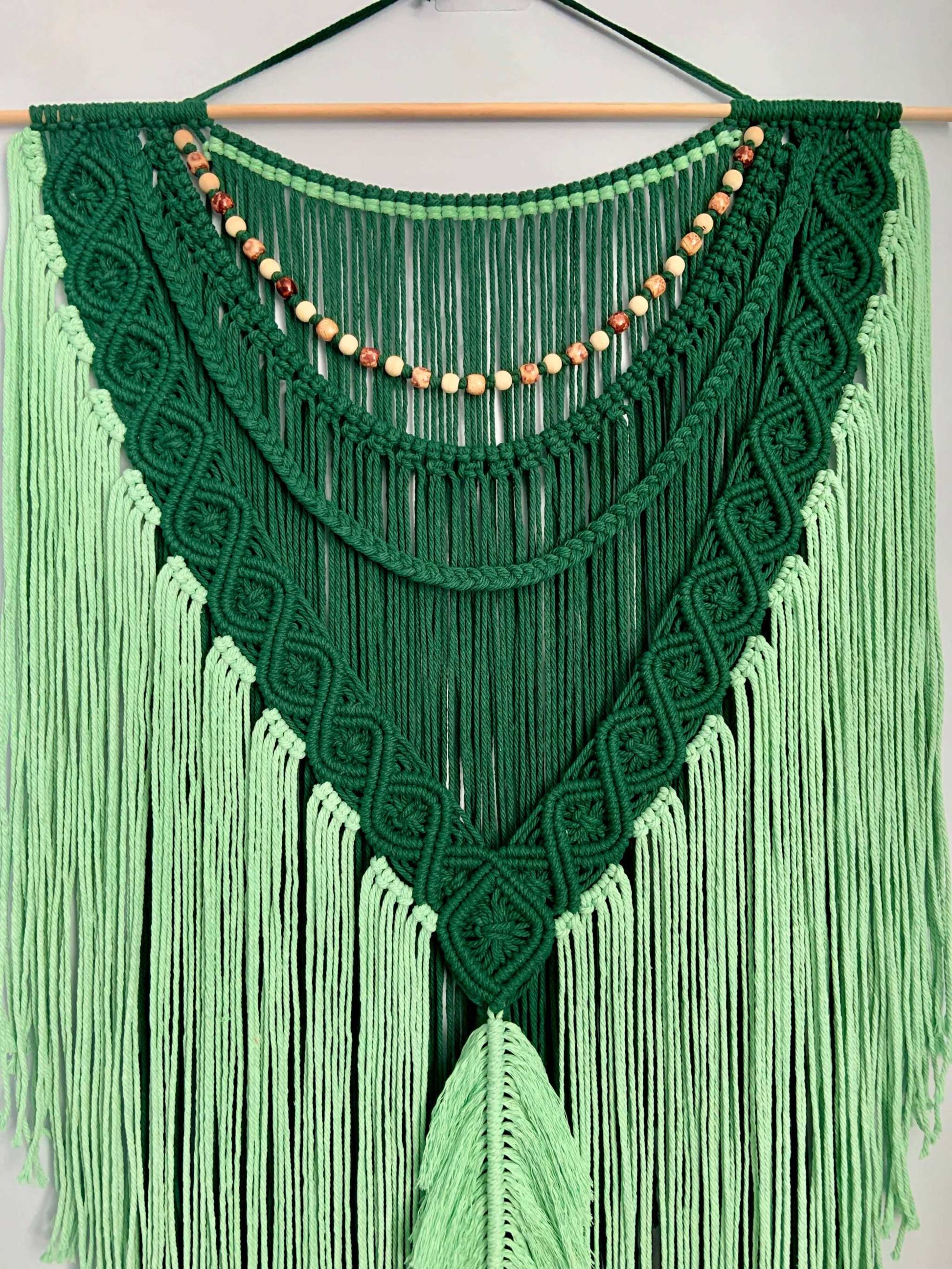 Green Dream Beaded Wall Décor - Macrame Hanging