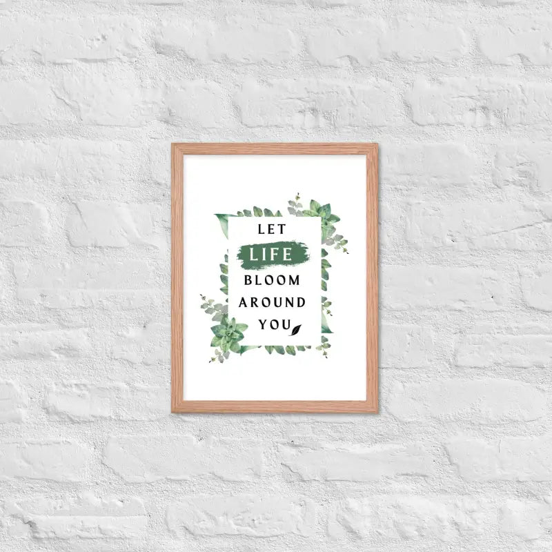 Life Bloom Framed Poster - Red Oak / 12″×16″