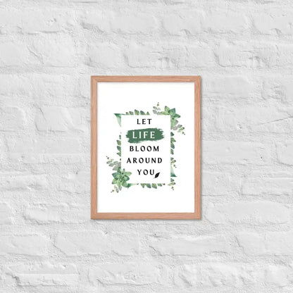 Life Bloom Framed Poster - Red Oak / 12″×16″