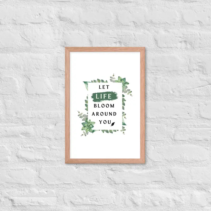 Life Bloom Framed Poster - Red Oak / 12″×18″