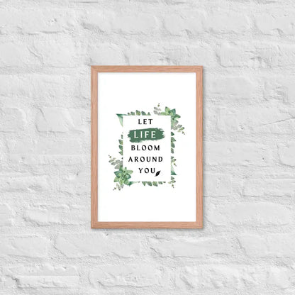 Life Bloom Framed Poster - Red Oak / 12″×18″