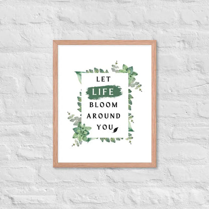 Life Bloom Framed Poster - Red Oak / 16″×20″