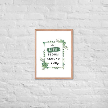 Life Bloom Framed Poster - Red Oak / 18″×24″