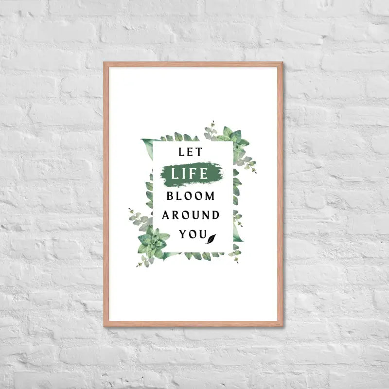 Life Bloom Framed Poster - Red Oak / 24″×36″
