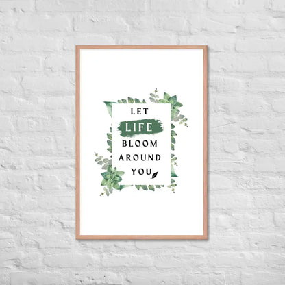 Life Bloom Framed Poster - Red Oak / 24″×36″