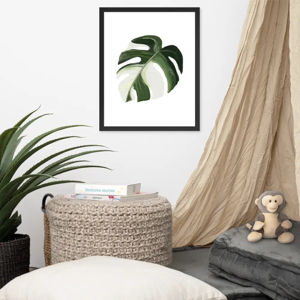 Monstera Leaf Framed Poster