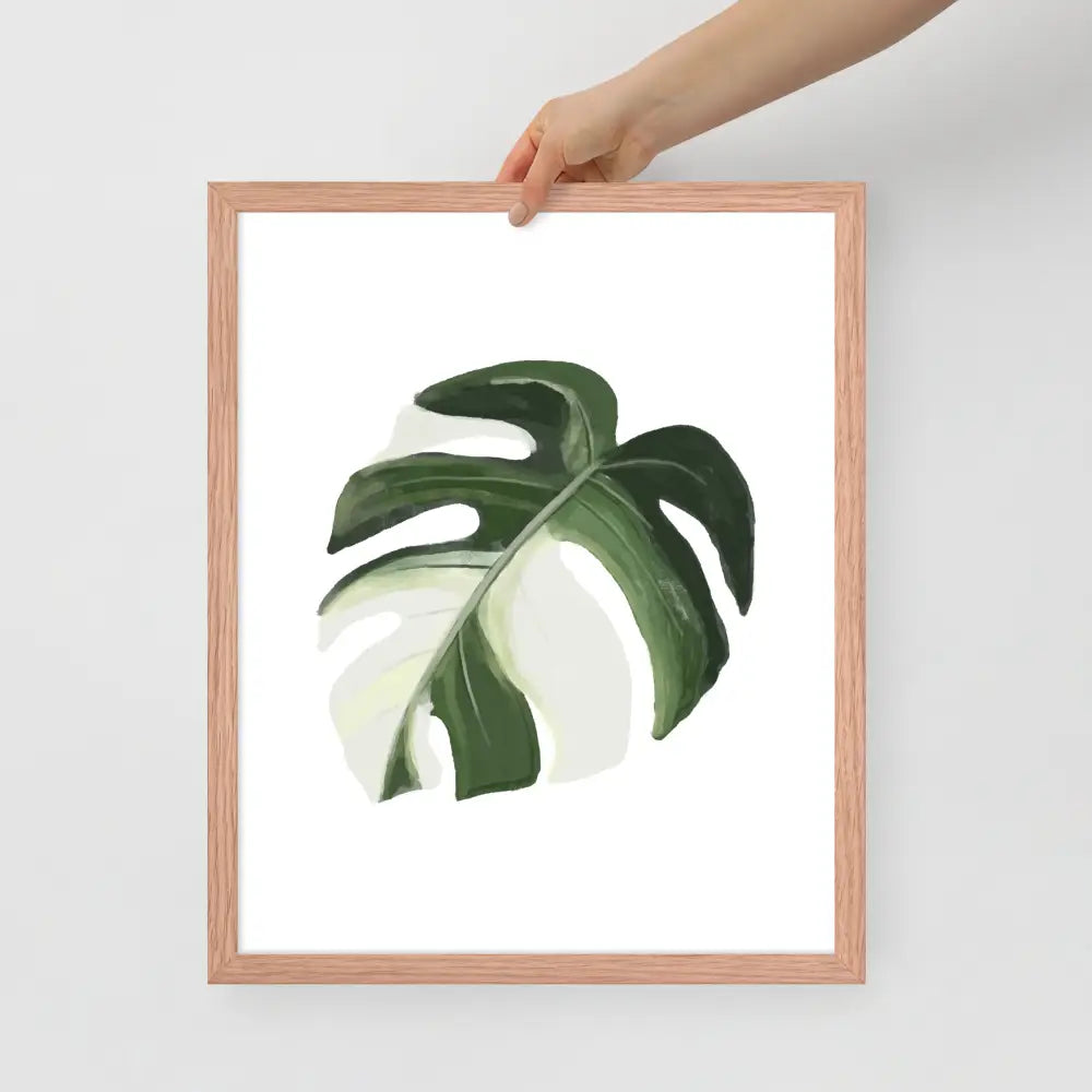 Monstera Leaf Framed Poster