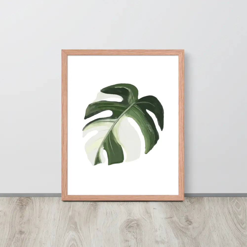 Monstera Leaf Framed Poster