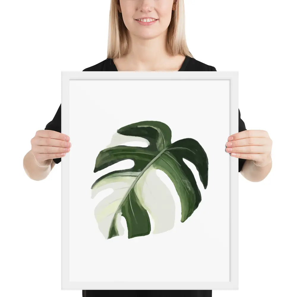 Monstera Leaf Framed Poster