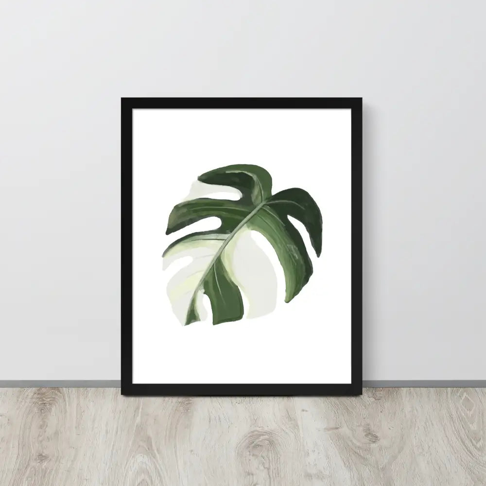 Monstera Leaf Framed Poster