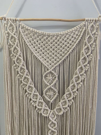 Natural Elegance Cream Macrame Wall Hanging